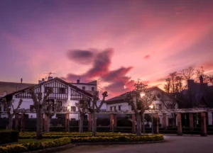 beautiful-shot-houses-pamplona-spain-with-scenery-sunset-background