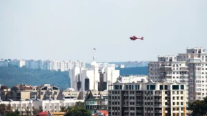 helicopter-flying-presidency-high-residential-buildings-chisinau-moldova