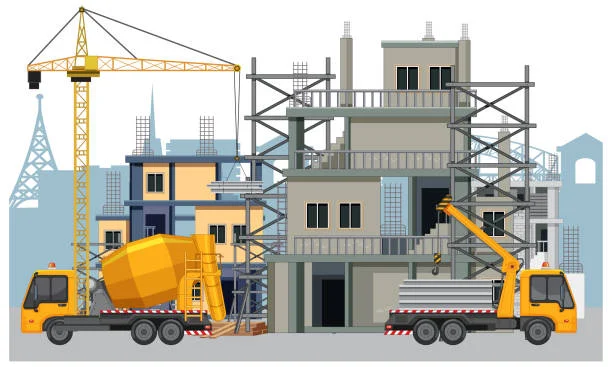 Construction site showing phased building work for improved project quality and timely delivery.